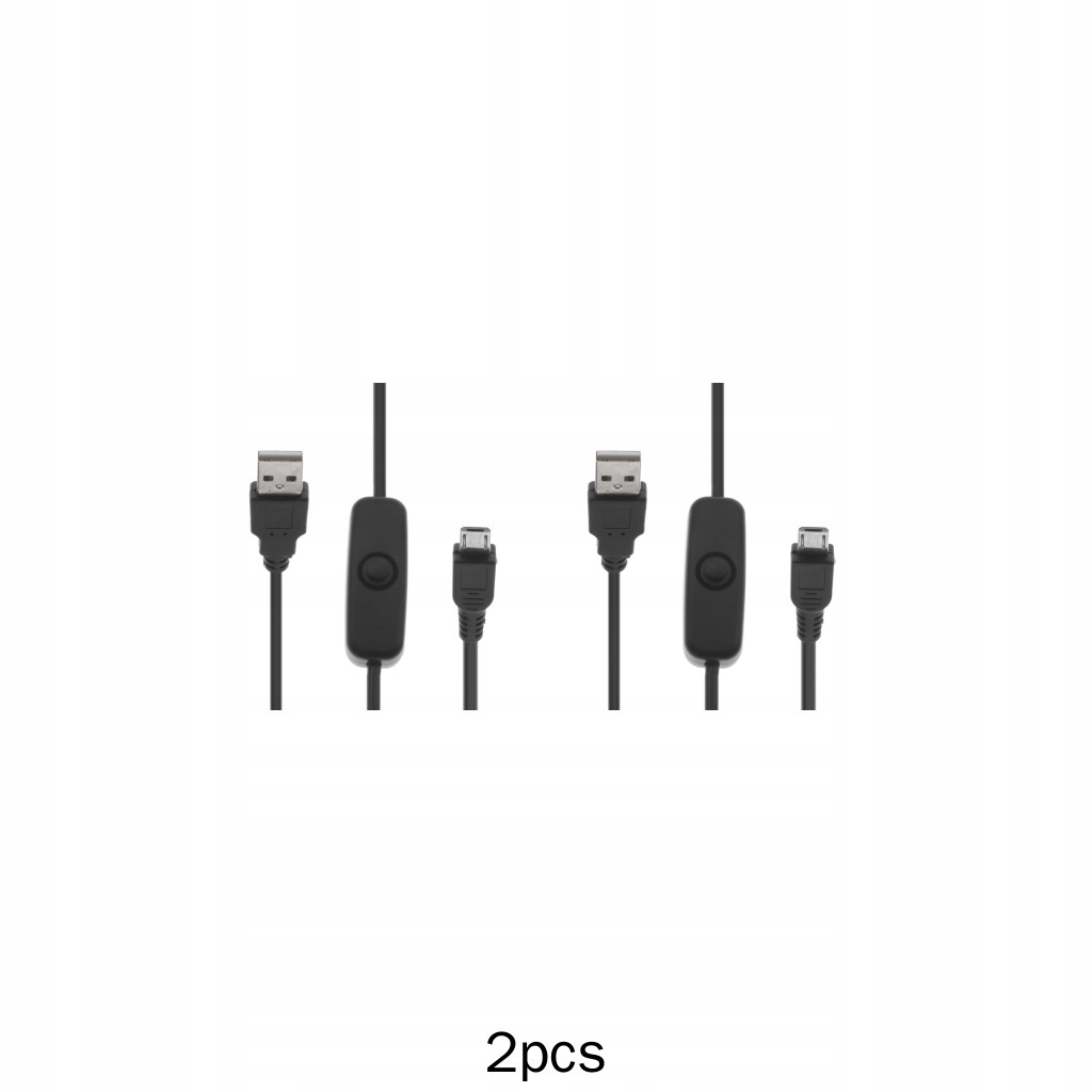 2x Jednoczęściowy kabel zasilający Micro USB