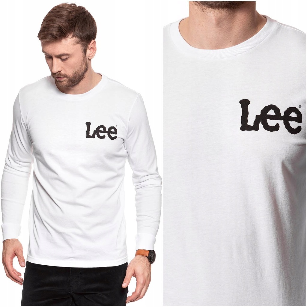 LEE LS LOGO TEE MĘSKI LONGSLEEVE REGULAR LOGO S