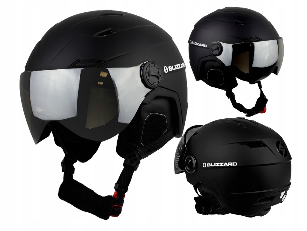 Blizzard KASK DOUBLE VISOR BLACK 60-63 +POKROWIEC