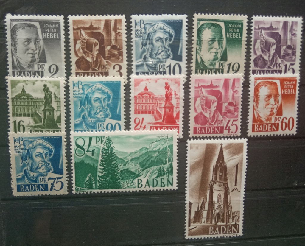 Niemcy Badenia/Baden Mi 1-13 MNH**