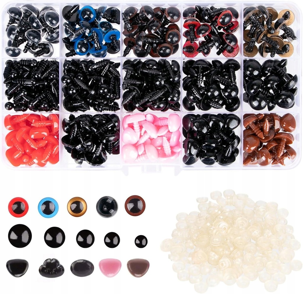 752 SZT OCZY OCZKA BEZPIECZNE DO MASKOTKI 5-12MM