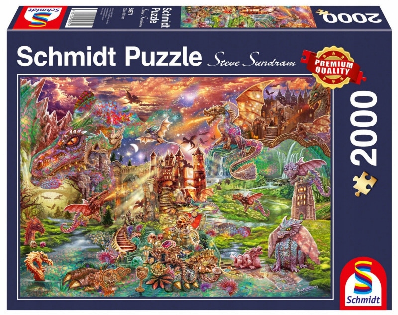 Puzzle 2000 elementów Smoczy skarb,