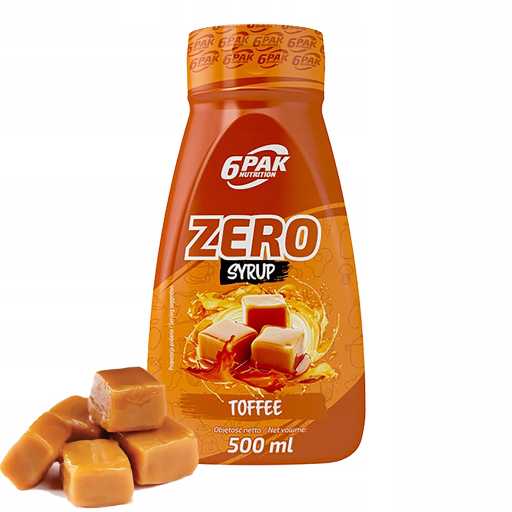 6PAK SYRUP SOS ZERO 500ml DIETA 0 KCAL TOFFEE 11509668872 oficjalne