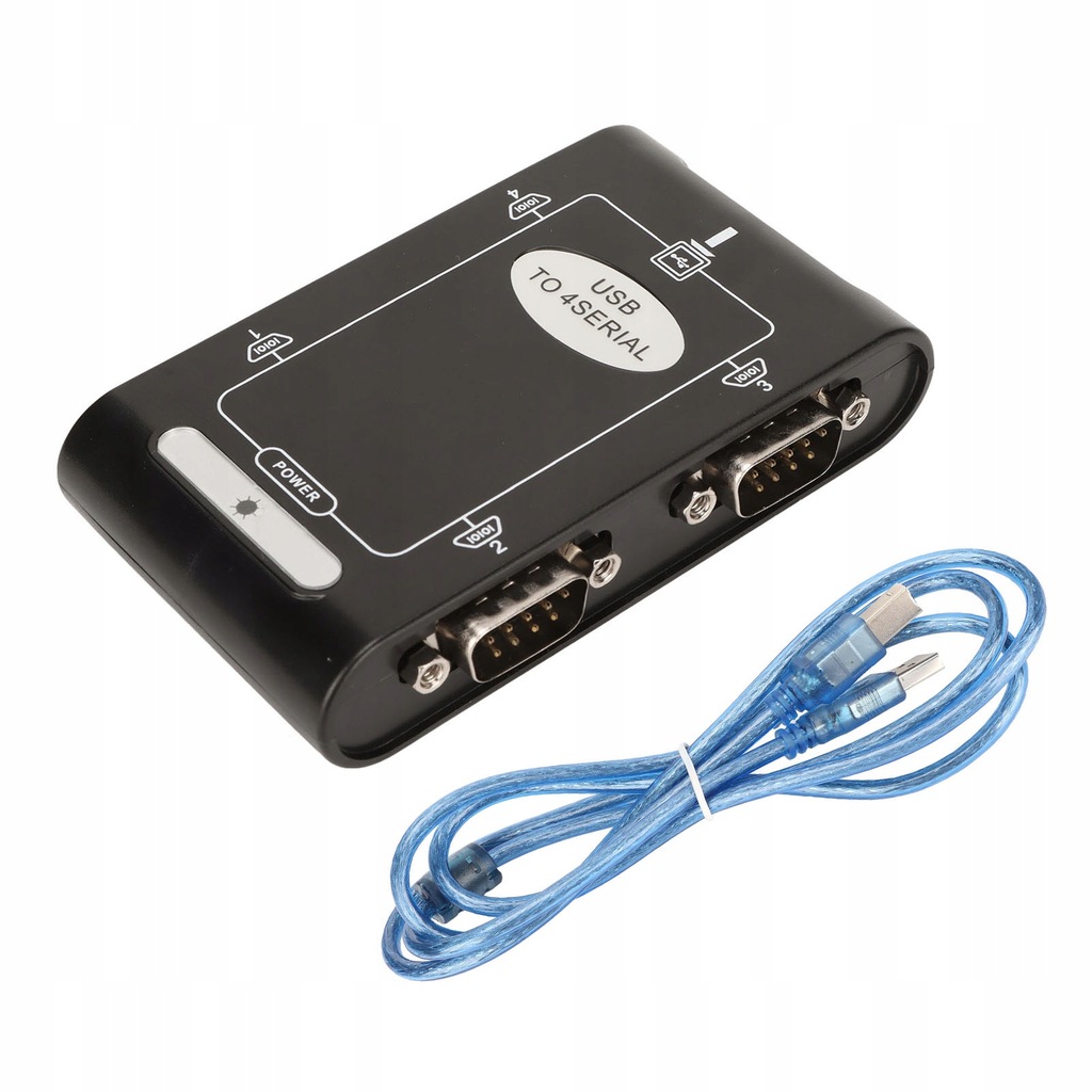 Adapter USB do RS232 4 porty COM z funkcją rezerwacji DB9 dla Windows