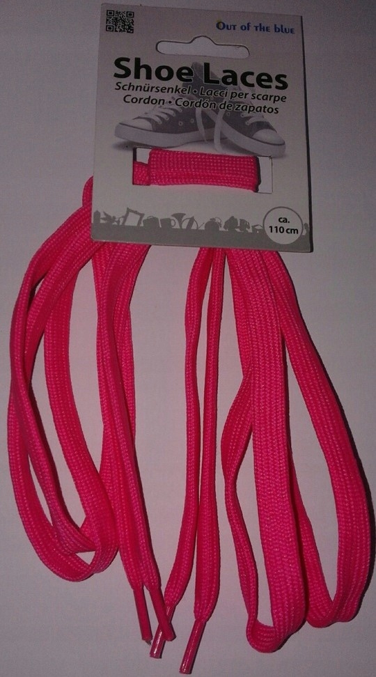 Sznurówki sznurowadła płaskie różowe 110 cm