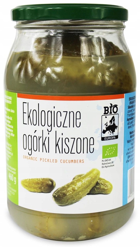 OGÓRKI KISZONE BIO 820 g (460 g) - BIO EUROPA