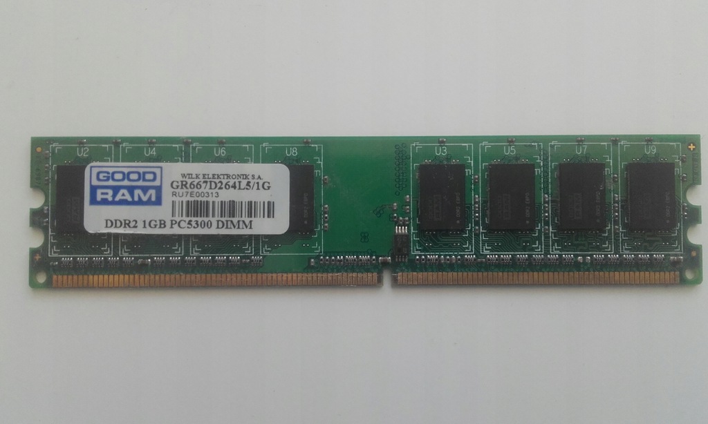 Pamięci Kingston DDR2 1GB PC5300 DIMM