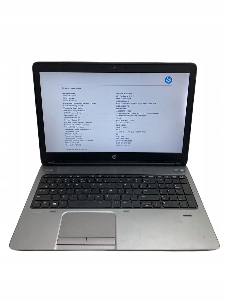 Laptop HP ProBook 650 G1 15,6" i5 8 GB C1ZHZL