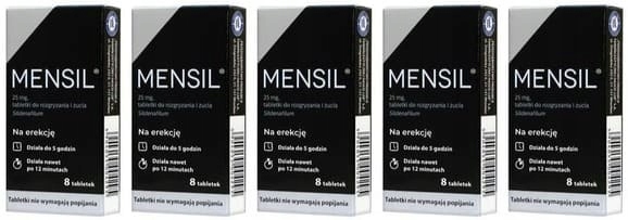 Zestaw Mensil do rozgryzania i żucia 25mg 5x8tabl.