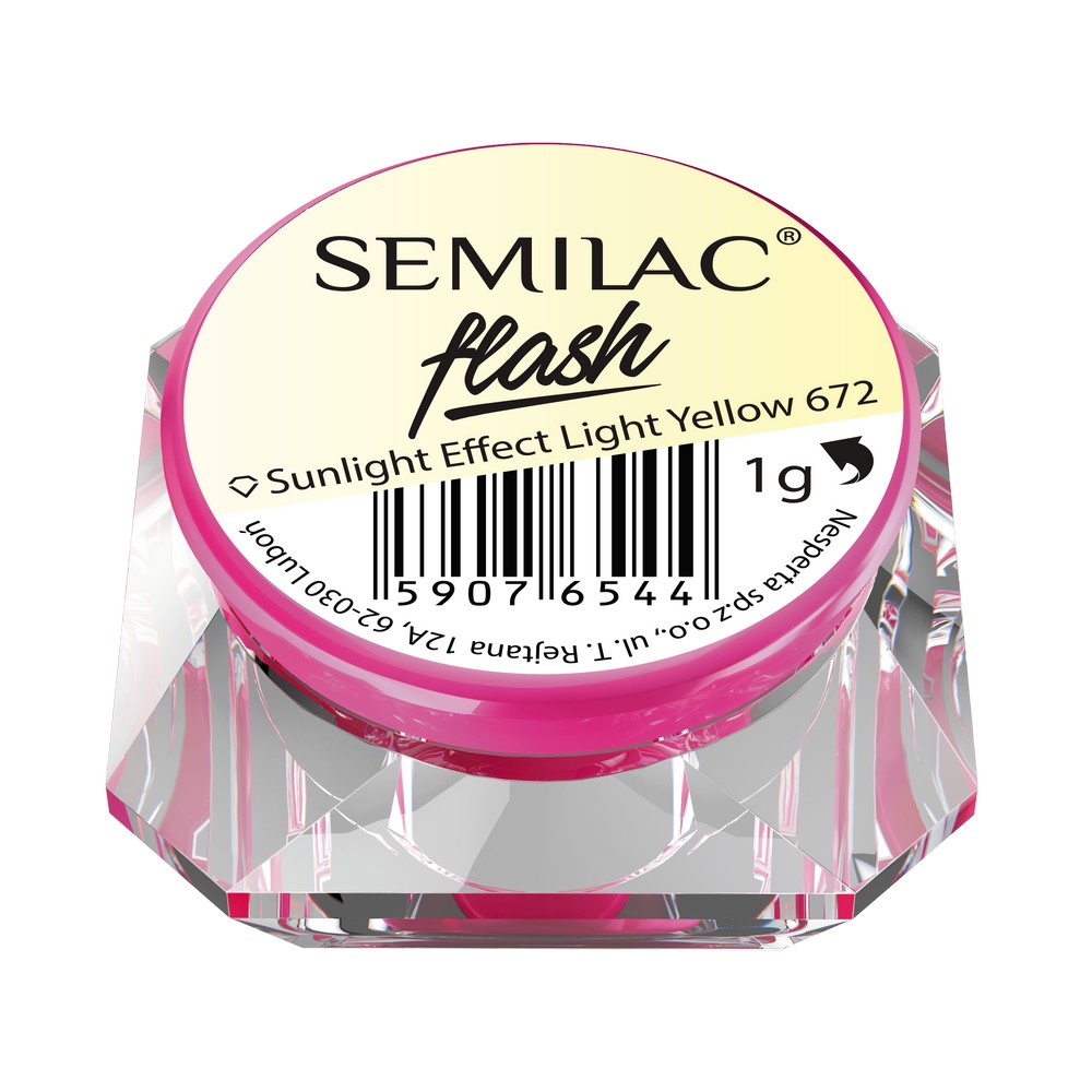 Semilac Flash Sunlight Effect Light Yellow 672 1g