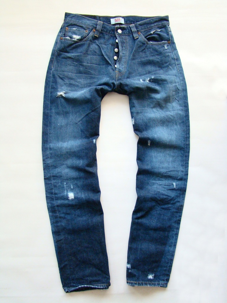 LEVIS 501 markowe spodnie jeansowe W34 L34 pas: 82