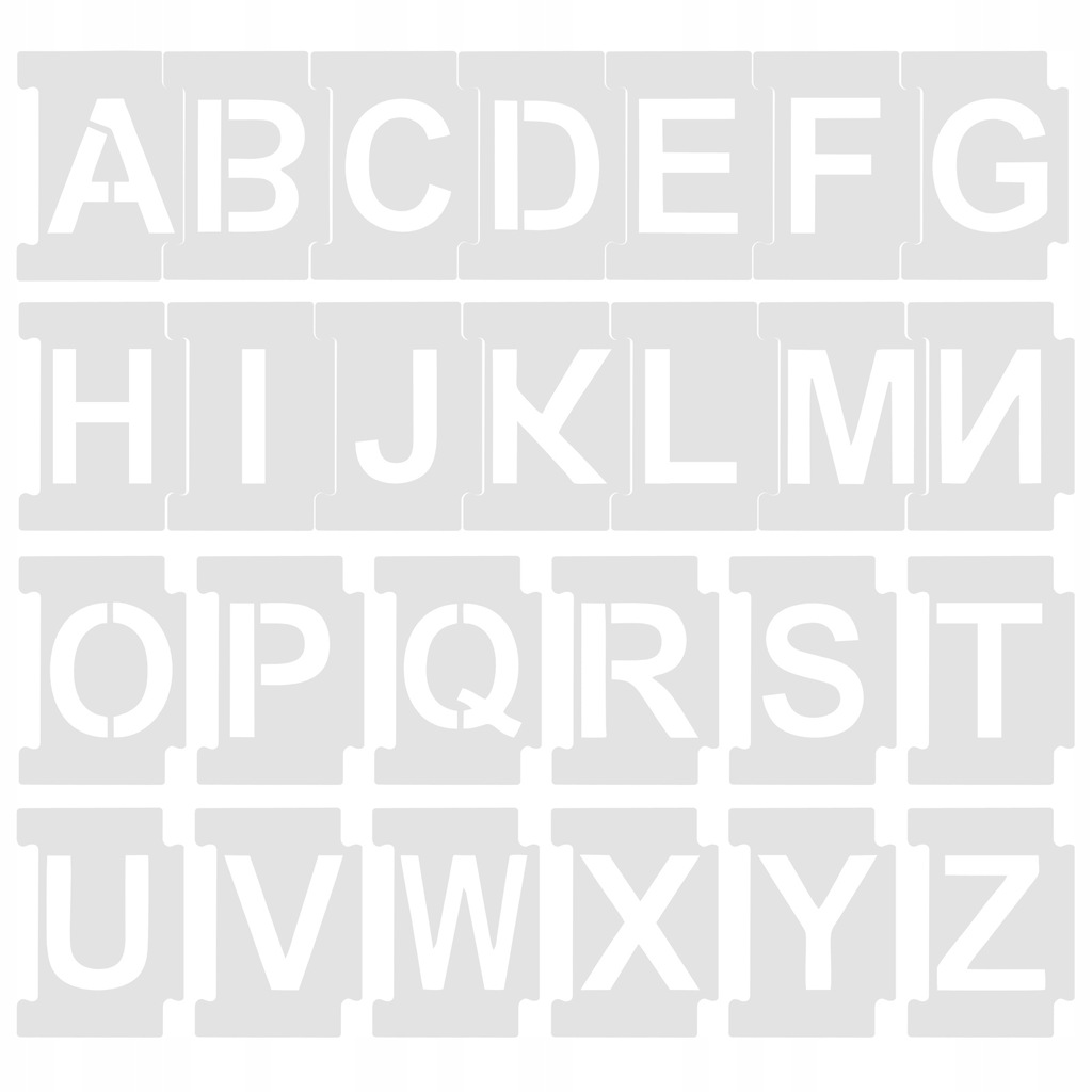 26 sztuk litery wzornik alfabet szablony dla