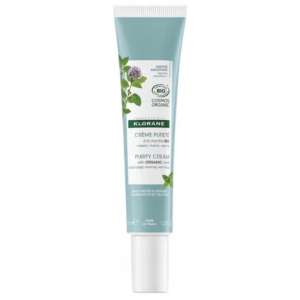 Klorane Aquatic Mint Purity Cream krem do skóry mieszanej i tłustej 40ml