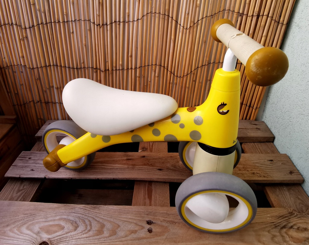 Junioria mini rowerek biegowy żyrafa trójkołowy
