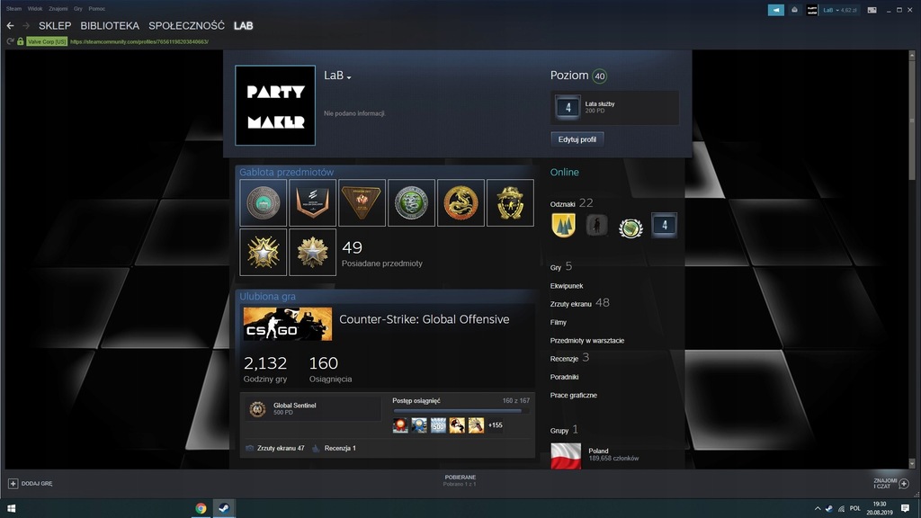 Konto steam counter strike global offensive cs go