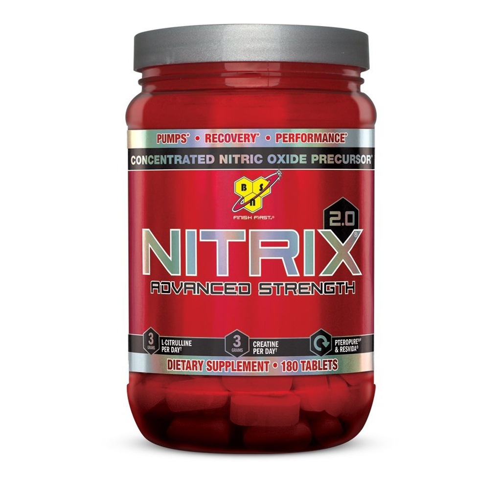 BSN NITRIX 2.0 180TABS MEGA POMPA AZOTOWA SIŁA USA