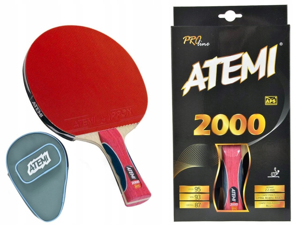 ZESTAW RAKIETKA TENIS PALETKA ATEMI 2000 POKROWIEC - 8656833202 ...