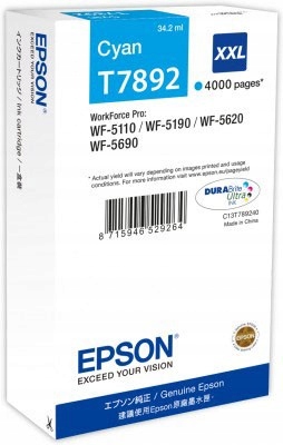 EPSON Tusz C13T789240 Cyan/ do WF-5xxx Series