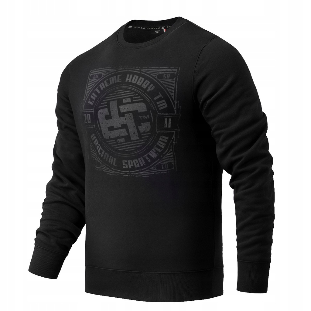 Bluza Męska bez kaptura EXTREME HOBBY WASH XL CZARNY
