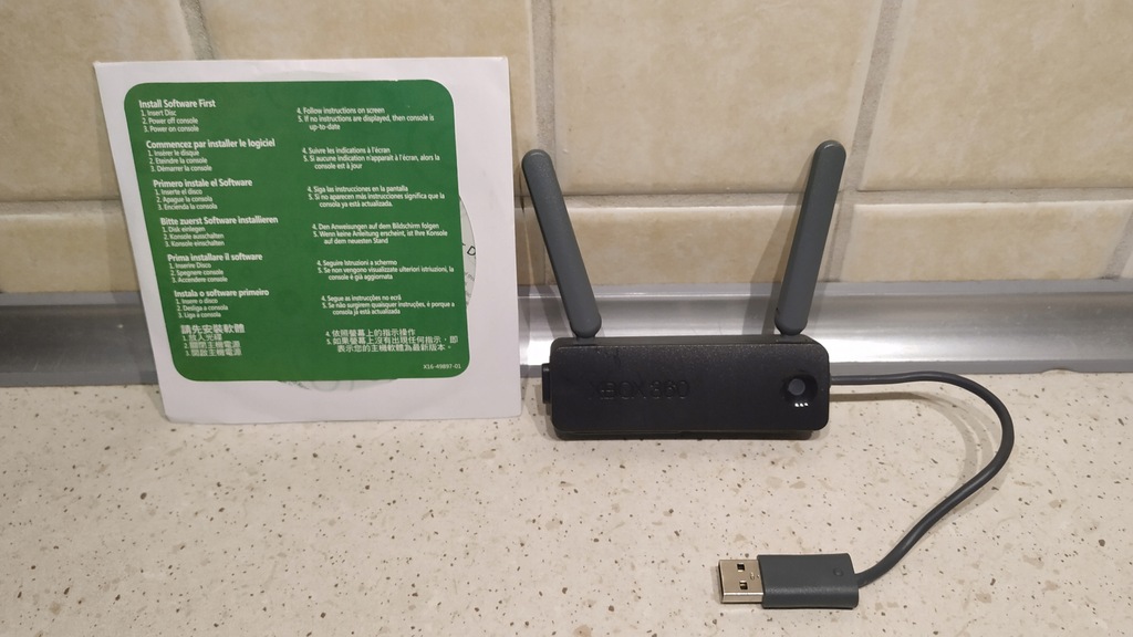 XBox 360 Adapter Wifi Wireless + CD 9803364819 oficjalne archiwum