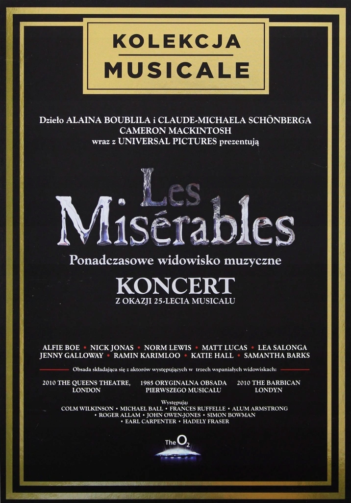 LES MISERABLES NĘDZNICY KOLEKCJA MUSICALE DVD FOLA