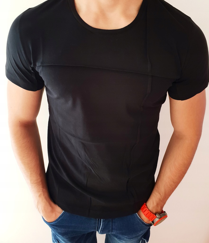 M13 Koszulka T-shirt męski 4 kolory R. S czarny