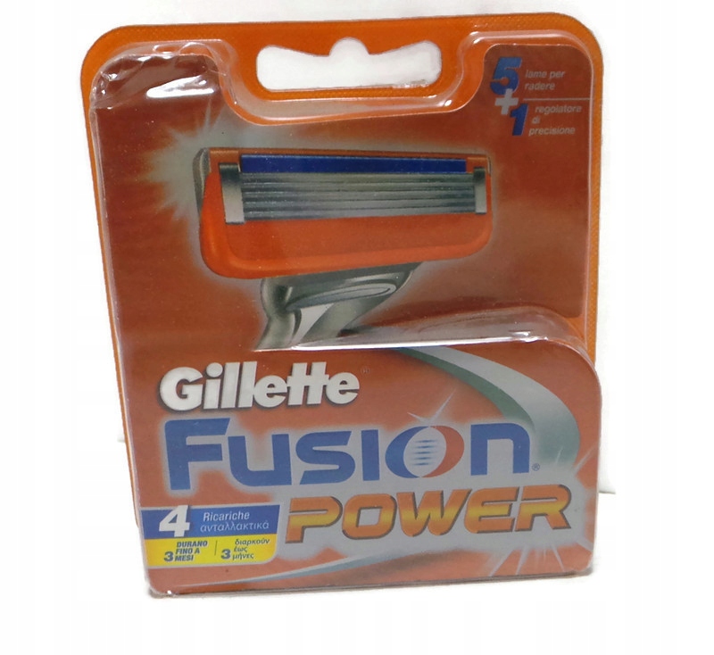 GILLETTE POWER 4 WKŁADY ORYGINALNE 6 ostrzy