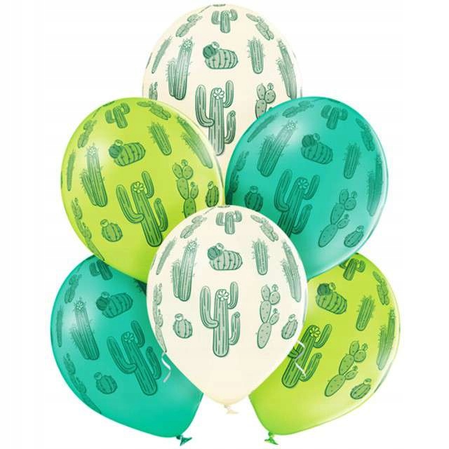 BALONY zielone KATKUS mexicana PARTY 6 szt