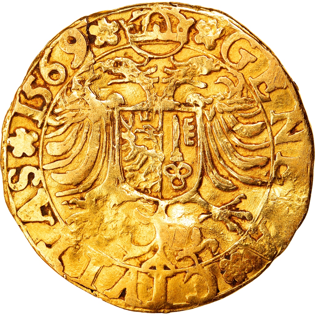 Moneta, Szwajcaria, GENEVA, Ecu pistolet, 1569, EF