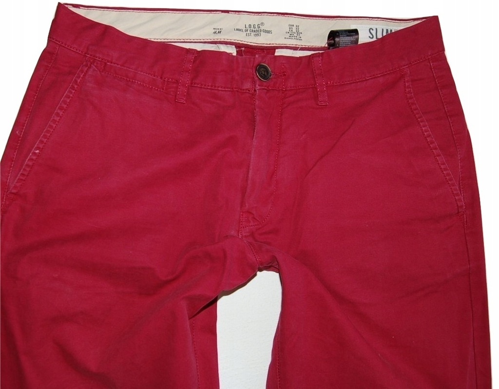 9r106 CHINOS JAK NOWE H M L.O.G.G. 32/32 pas 88