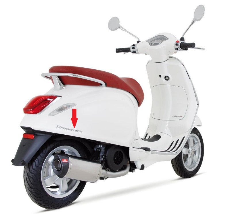 EMBLEMAT naklejka logo Vespa Primavera chrom