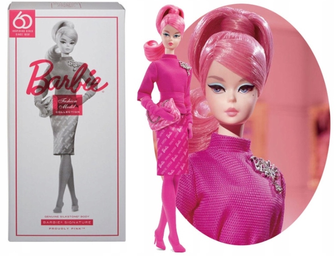 BARBIE Lalka SILKSTONE Szykowna Retro PROUDLY PINK 9004401085
