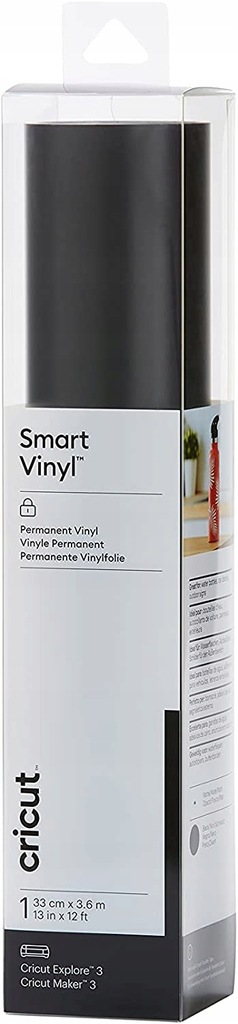 Cricut - Smart Vinyl - czarny - 33cm / 3,6m