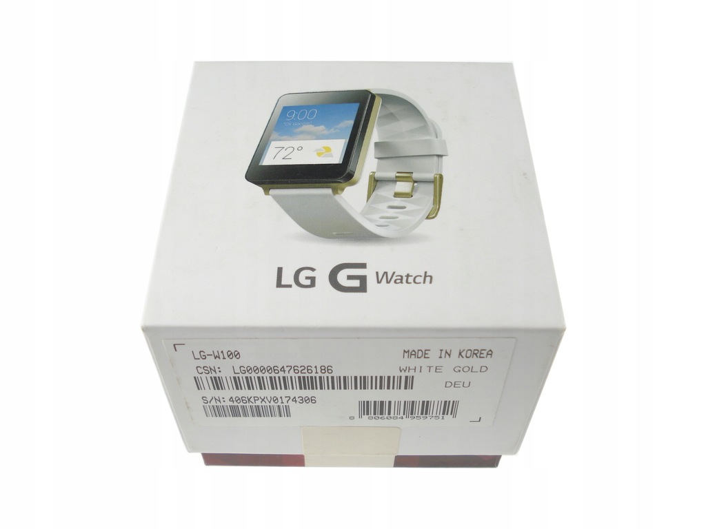 100% NOWY LG G WATCH LG-W100 WHITE GOLD PLOMBA