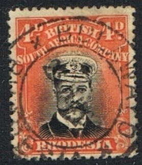 Kol. bryt. RHODESIA 1913 SG 262 kas.20 funt.