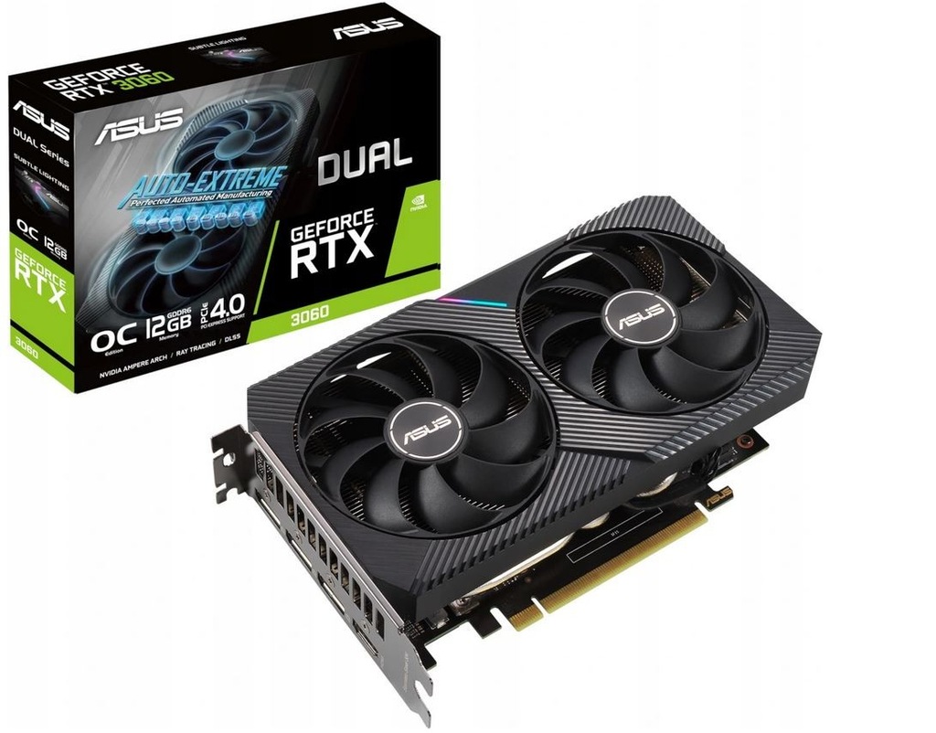 Купить Asus RTX 3060 V2 DUAL OC 12 ГБ GDDR6 LHR: отзывы, фото, характеристики в интерне-магазине Aredi.ru