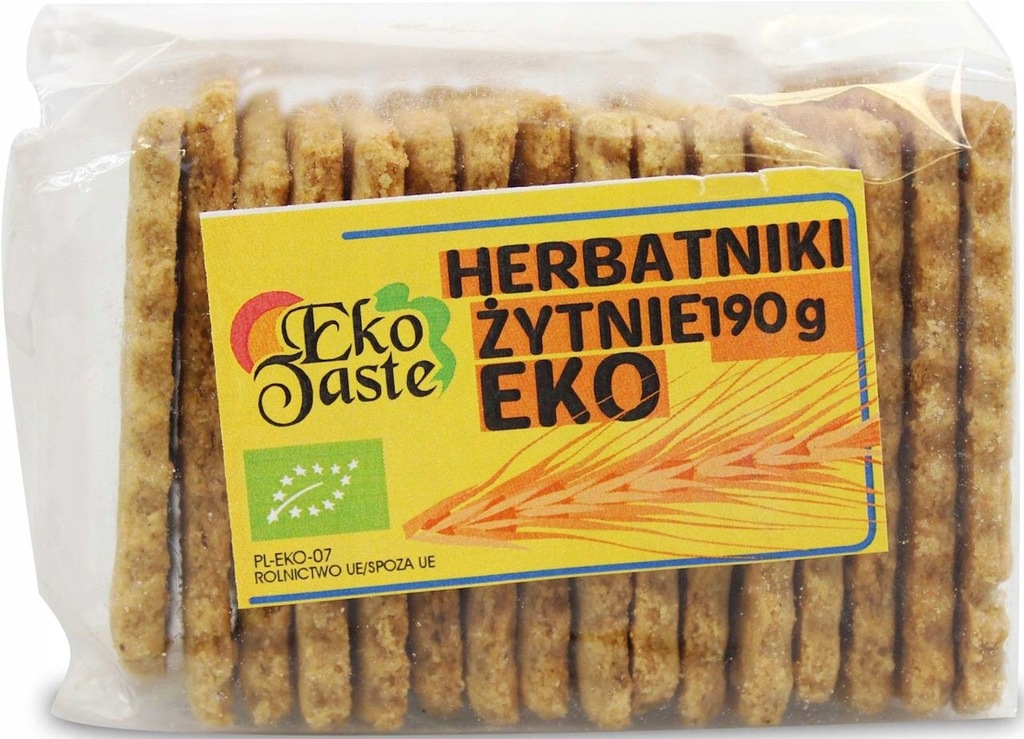 HERBATNIKI WEGAŃSKIE ŻYTNIE BIO 190 g - EKO TASTE