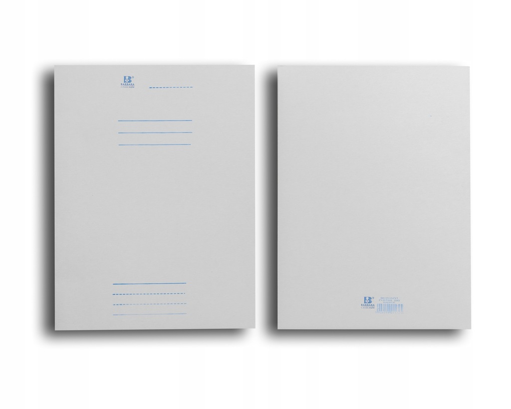 Skoroszyt zwykły BARBARA A4/250g z listwą biały