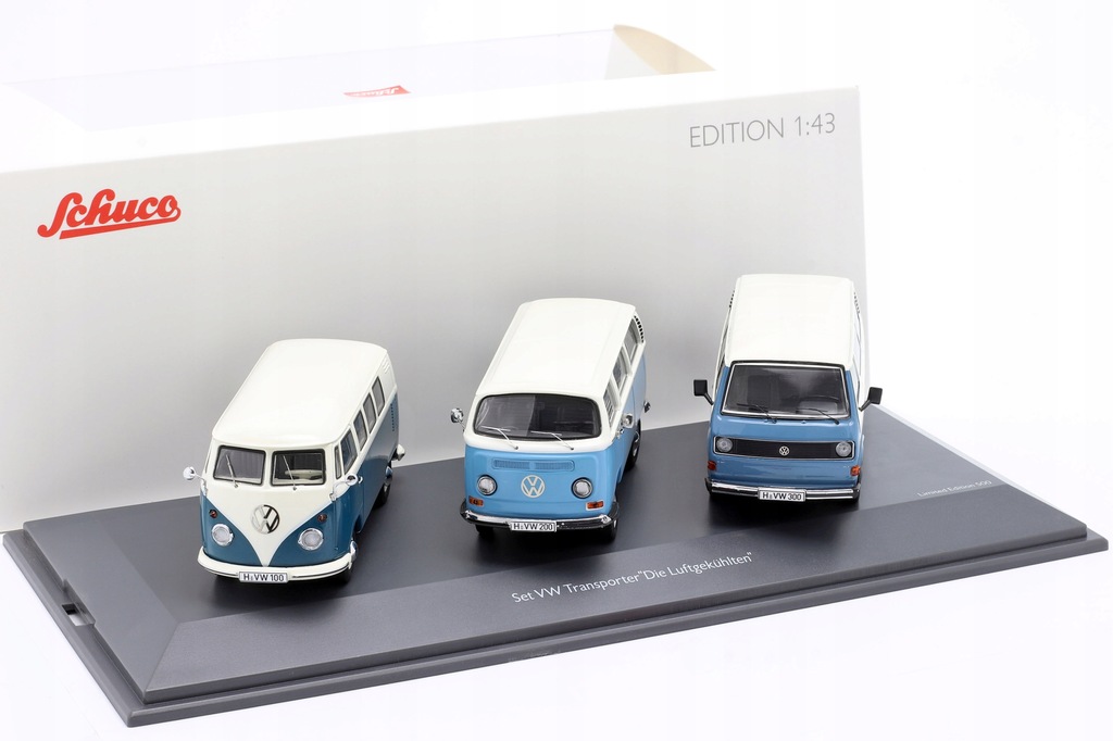 SCHUCO VOLKSWAGEN TRANSPORTER T1 T2a T3a SET 1:43