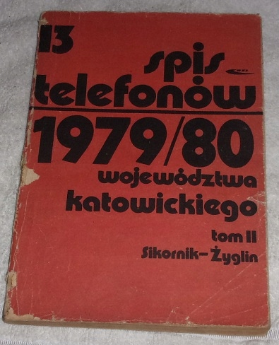 spis telefonów Woj. Katowickie 1979/80 tom 2 PRL