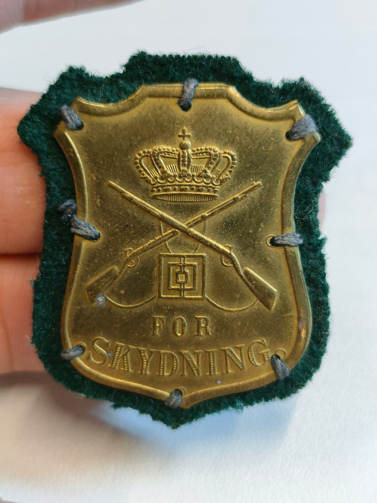Złota odznaka strzelecka Dania około 1910-1930 rok