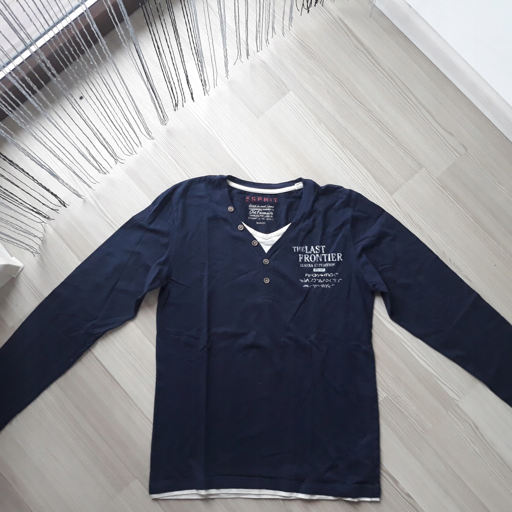 Granatowa bluza długi rękaw longsleeve ESPRIT r. S