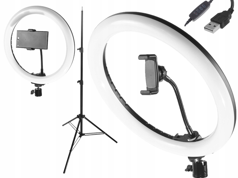 LAMPA PIERŚCIENIOWA LED 60W MAKIJAŻ STATYW