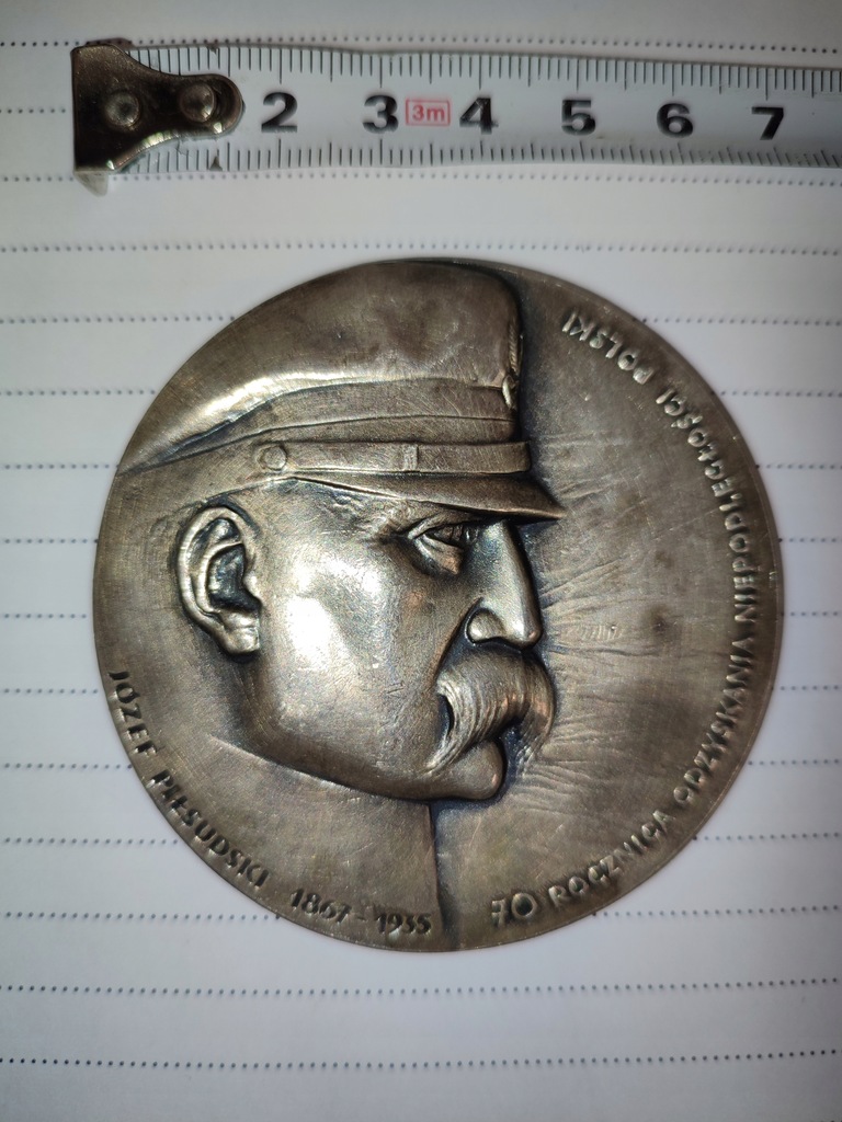 Medal 1918 PIŁSUDSKI 70 ROCZNICA ODZYSKANIA NIEPODLEGŁOŚCI 50.