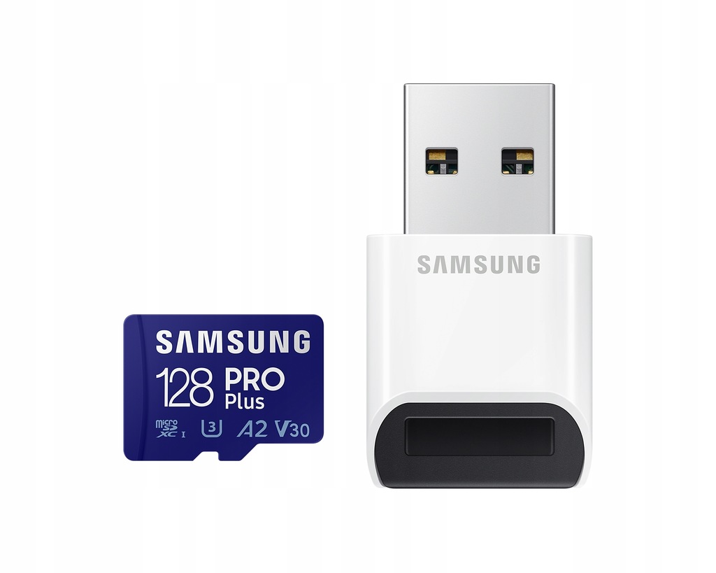Karta microSDXC Samsung PRO+ 128GB + Czytnik