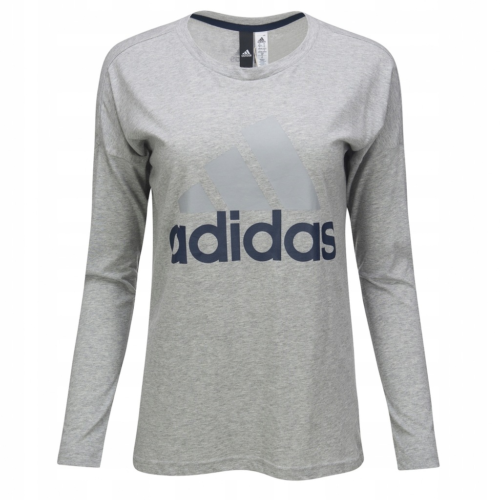 Adidas koszulka bluzka damska szara longsleeve L