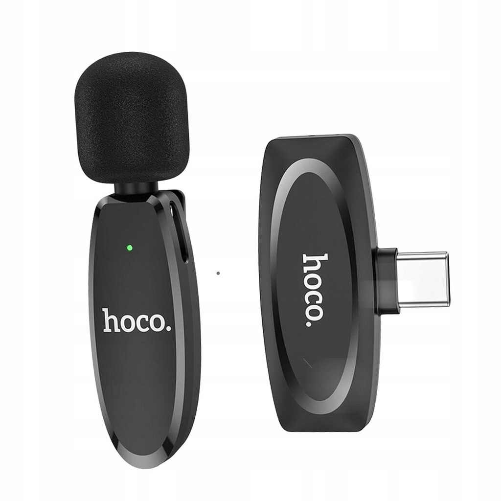 HOCO mikrofon bezprzewodowy krawatowy dla Typ C L15 czarny