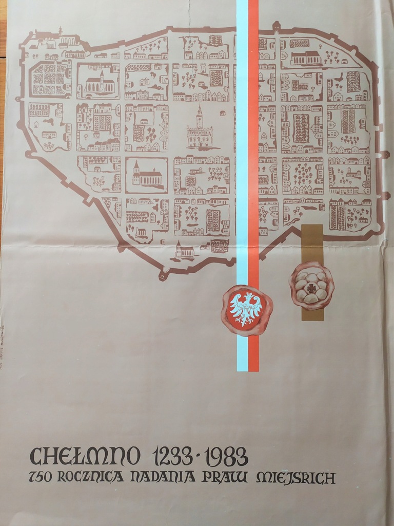 750-lecie miasta Chełmna Plakat PRL 1983 r.