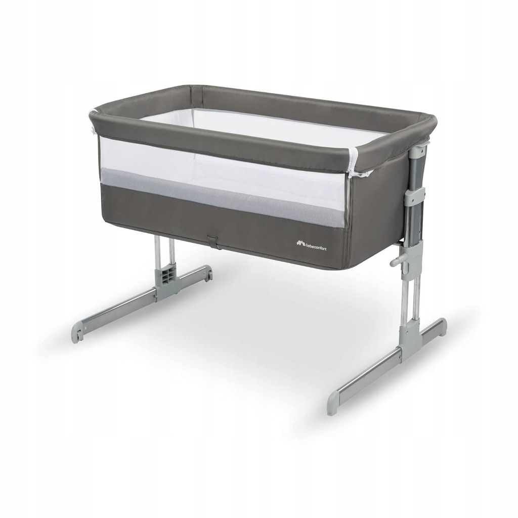 Łóżeczko dostawne Bebe Confort Calidoo 70x96 cm szare regulowane