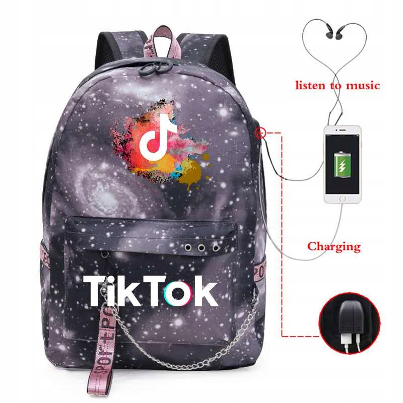 Купить РЮКЗАК TIK TOK GALAXY COLOURS PATTERNS БОЛЬШОЙ A4 USB: отзывы ...